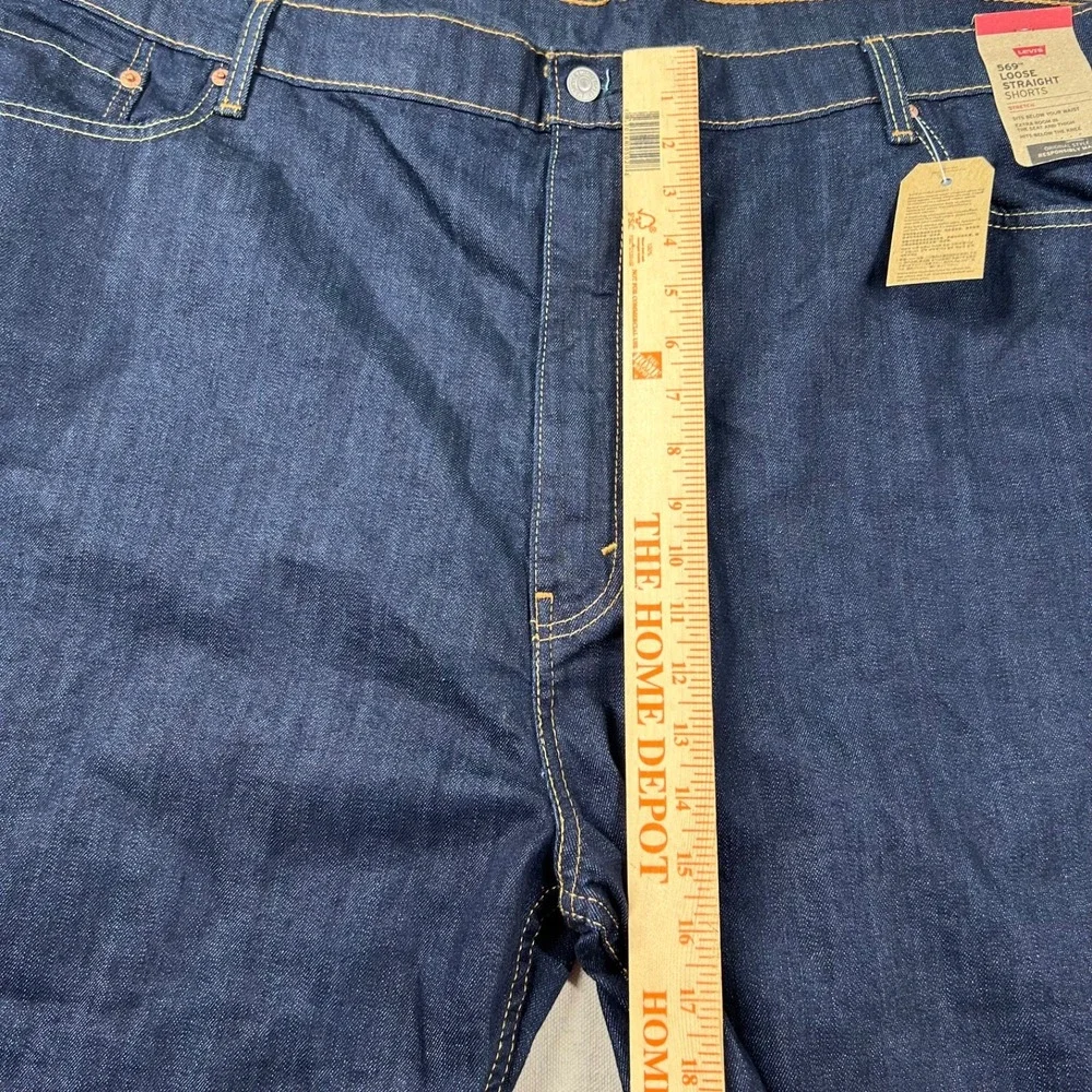 Levis 569 Shorts Mens 48 Blule Jean Denim Loose Straight Jorts 11